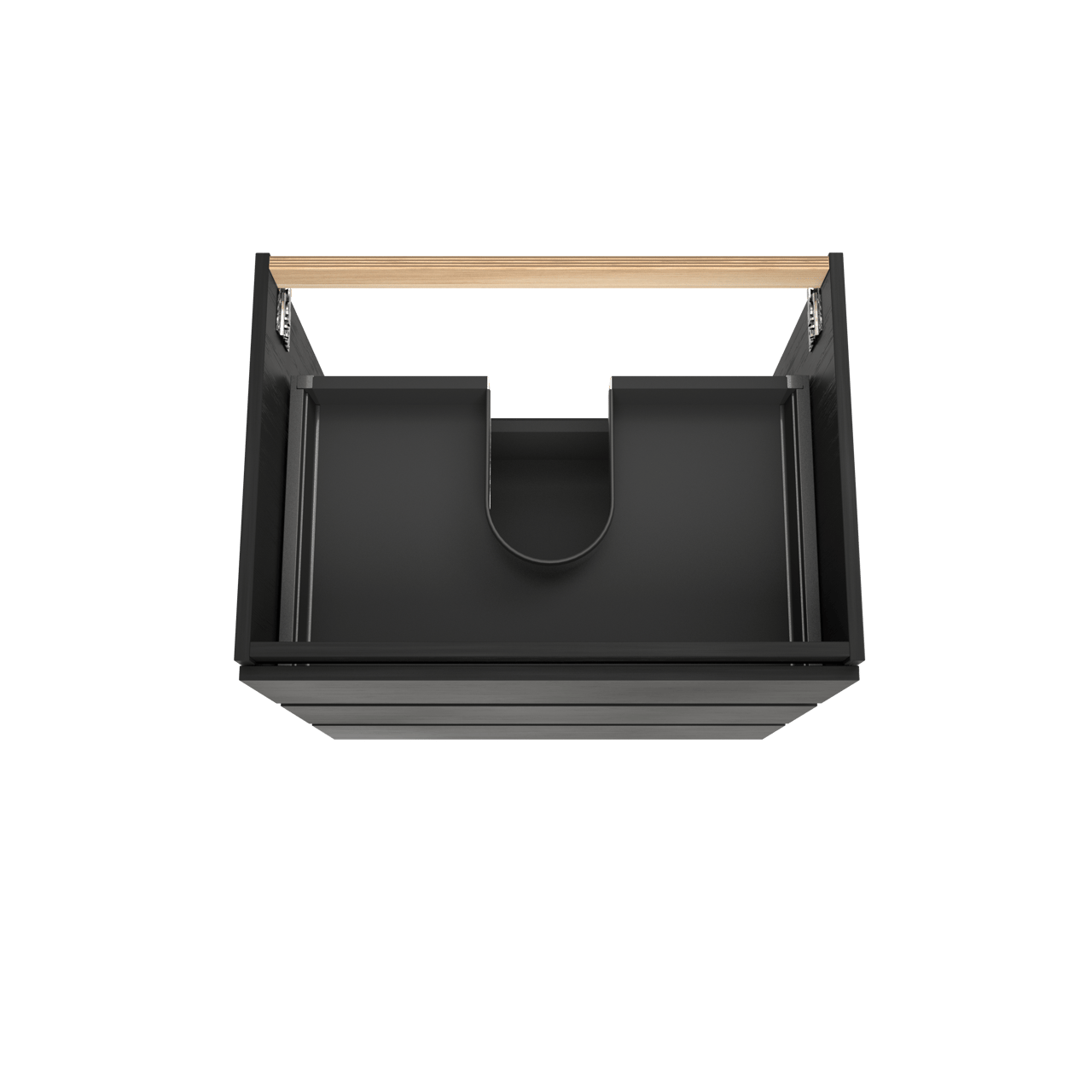 Balmani Lucida meuble sous-lavabo a poser 75 x 55 cm chêne noir 3 tiroirs