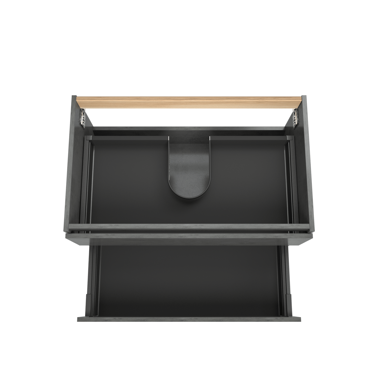 Balmani Lucida meuble sous-lavabo suspendu 90 x 55 cm béton gris foncé 2 tiroirs