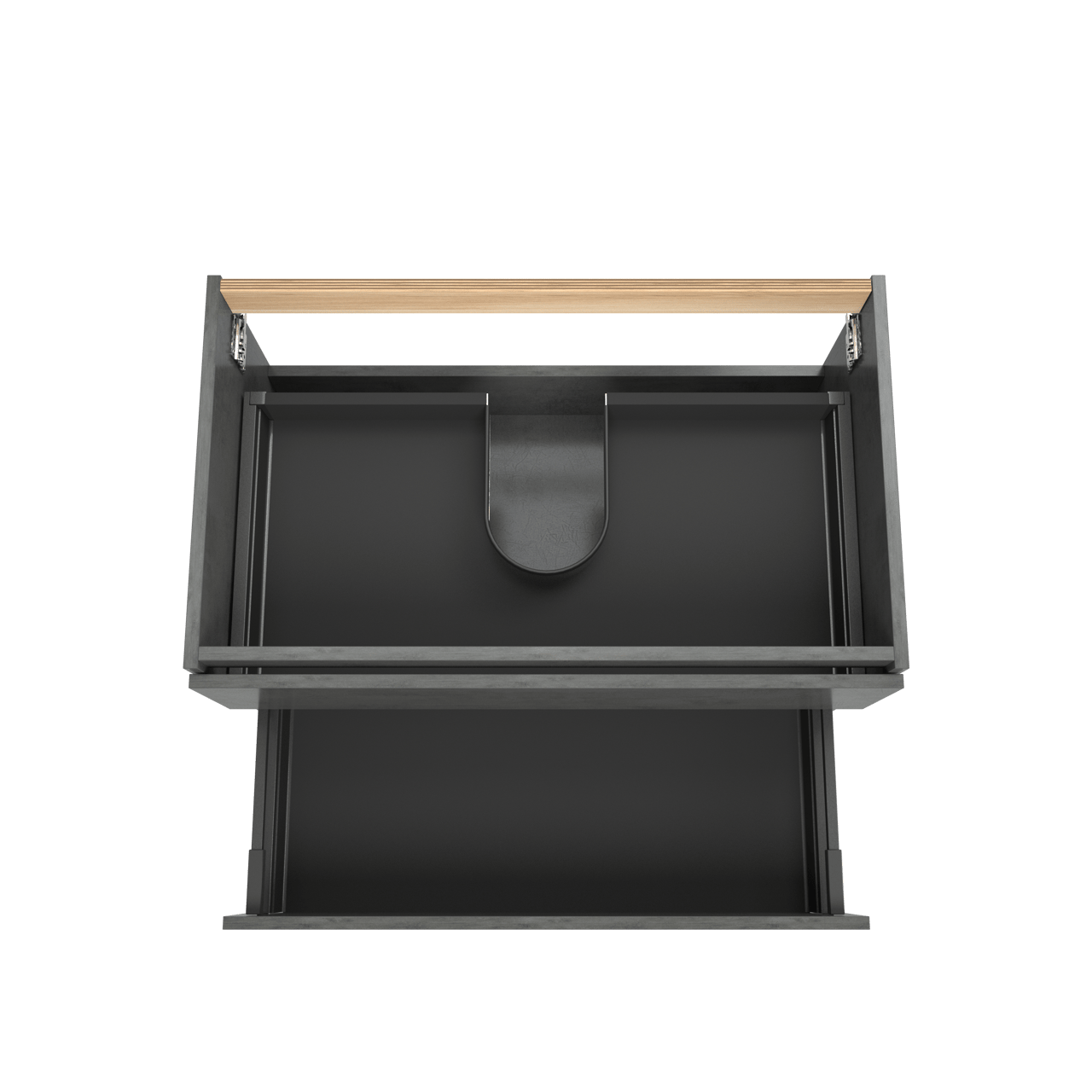 Balmani Lucida meuble sous-lavabo suspendu 90 x 55 cm béton gris foncé 2 tiroirs