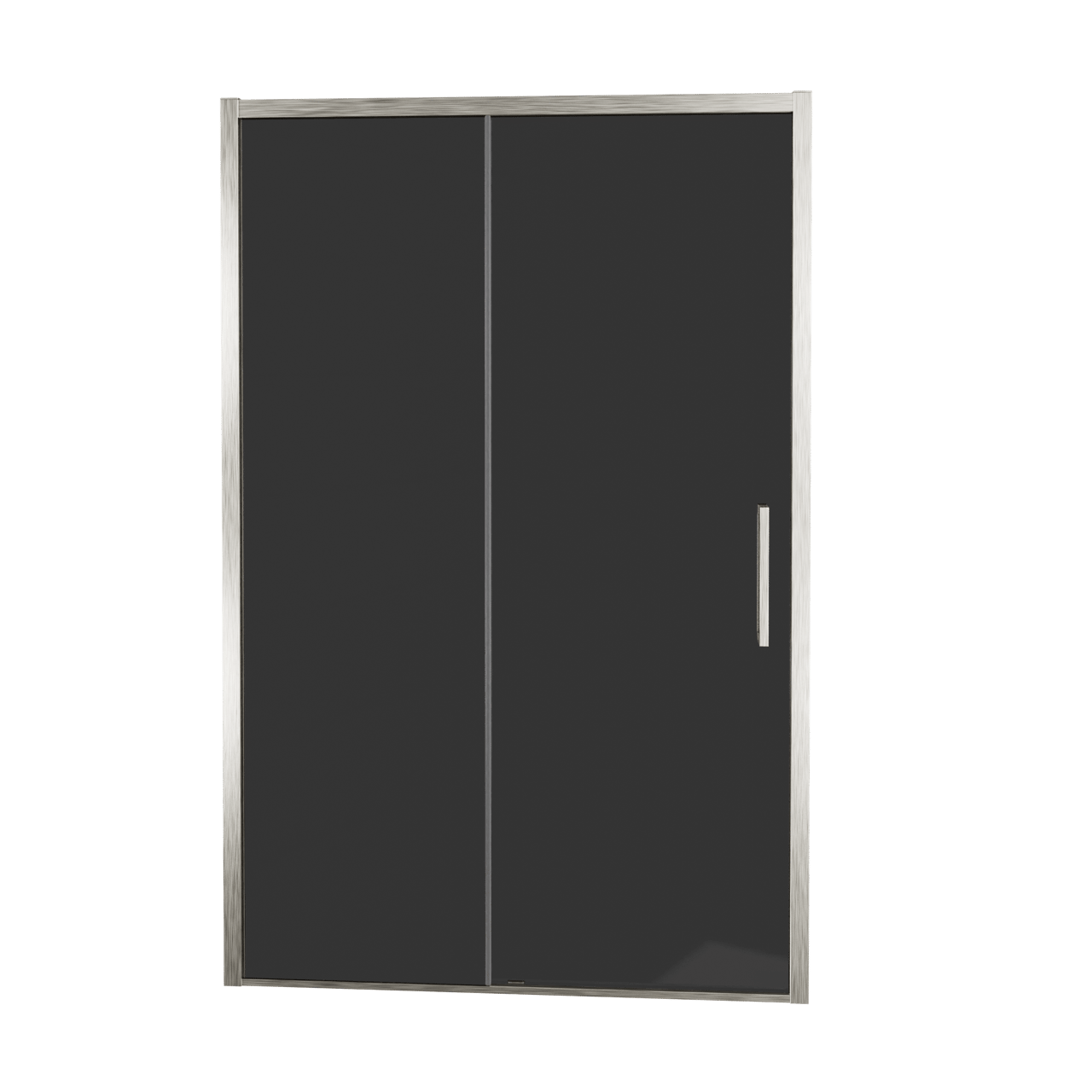 Balmani Senses Design porte coulissante réversible 140 cm x 210 cm verre fumé, Profil Brushed CoolMetal