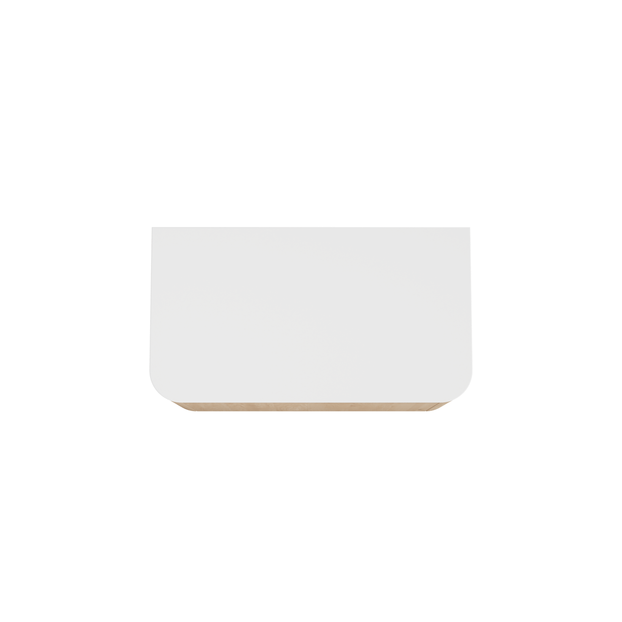 Balmani Moon zwevend badmeubel 100 x 55 cm naturel eiken met Moon enkel wastafelblad in solid surface mat wit