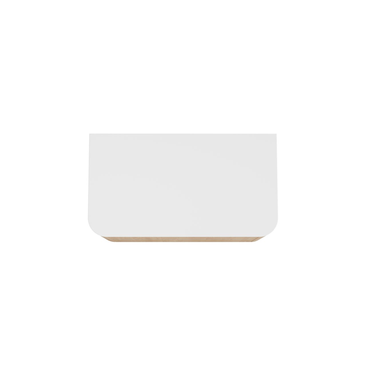 Balmani Moon meuble salle de bains suspendu 100 x 55 cm chêne naturel avec Moon tablette simple en solid surface blanc mat