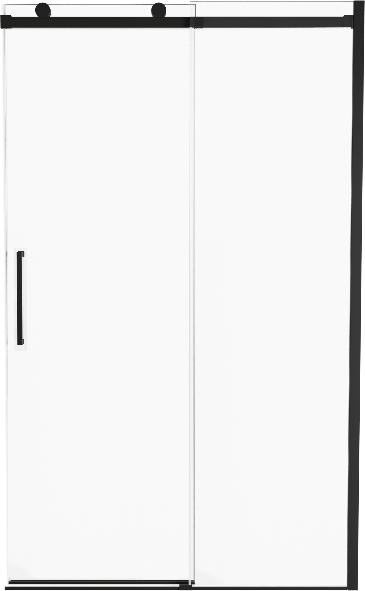 Luca Varess Boltano douche schuifdeur 120 cm x 200 cm Helder glas mat zwart profiel