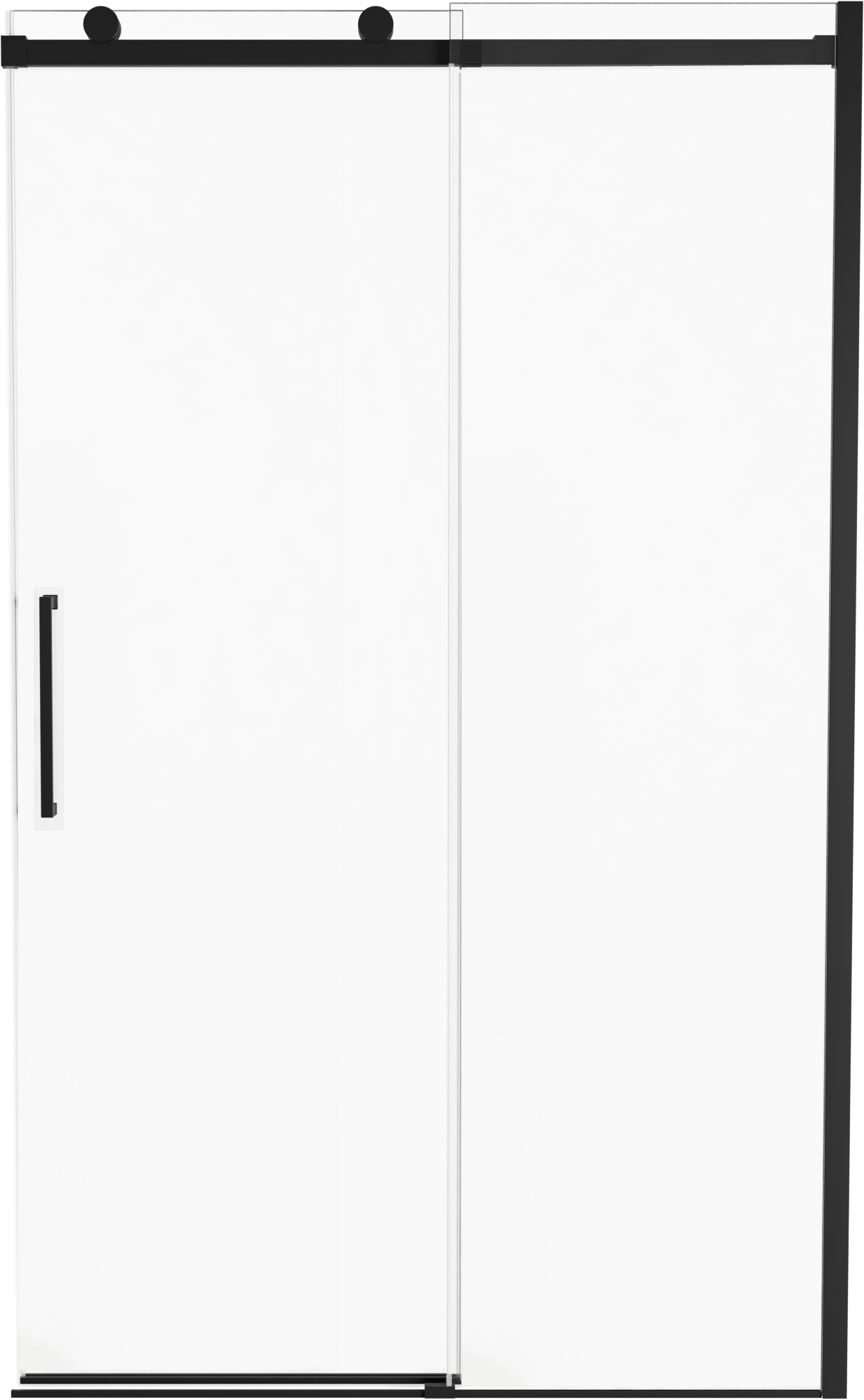 Luca Varess Boltano Dusche Schiebetür 120 cm x 200 cm Klarglas matt Schwarz profil