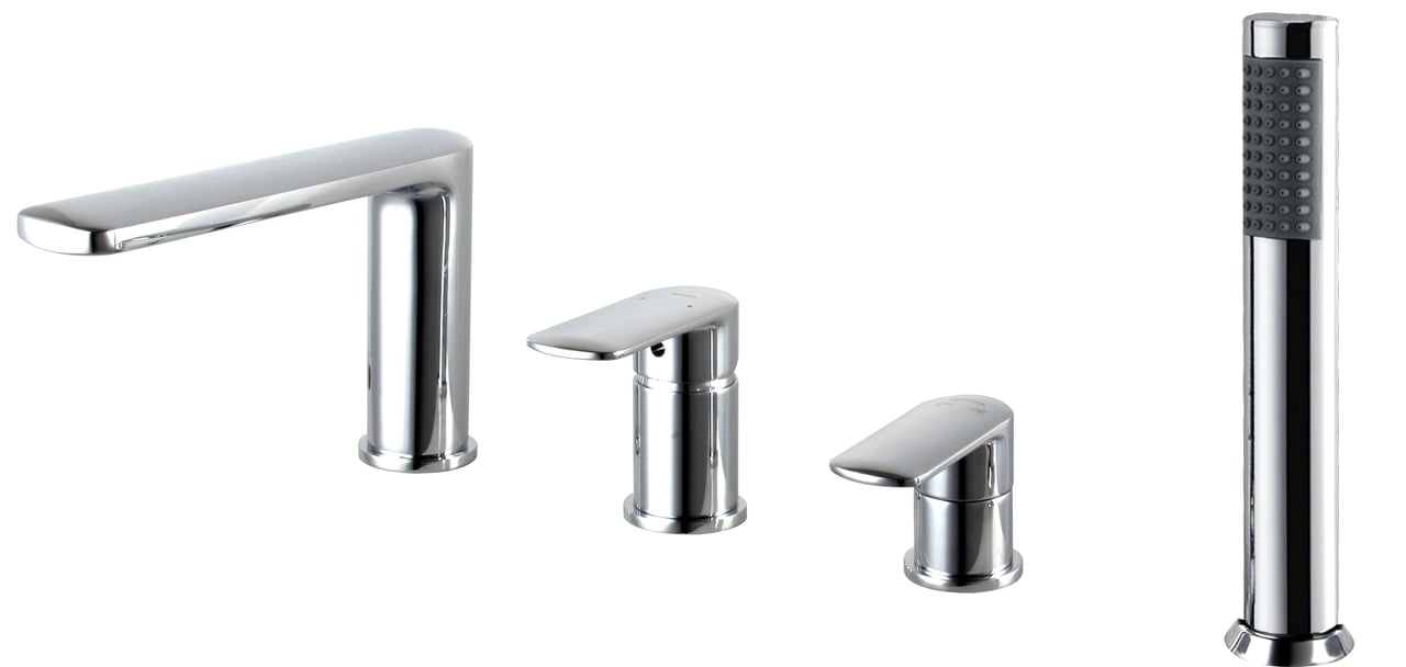 Blaufoss Oraya robinet de bain sur baignoire 4 trous chromé