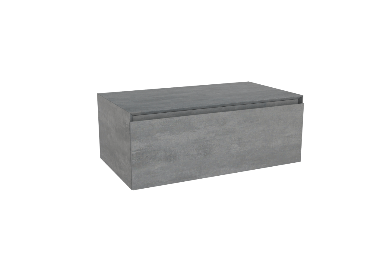 Storke Edge Modulo meuble sous-lavabo suspendu 85 x 48 cm béton gris foncé 1 tiroir