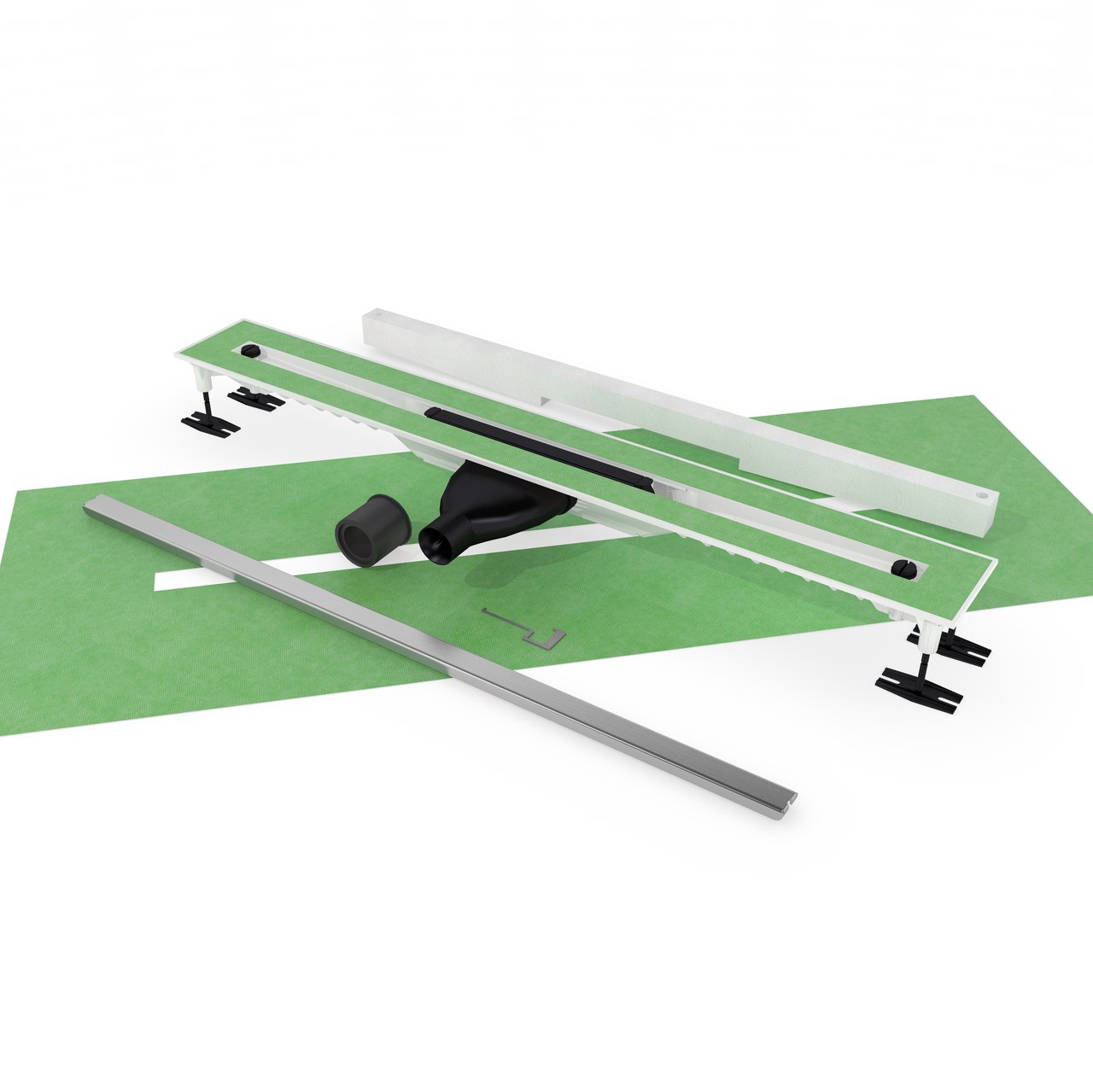 Mydrain Secret Line douchegoot 80 cm Betegelbaar rooster