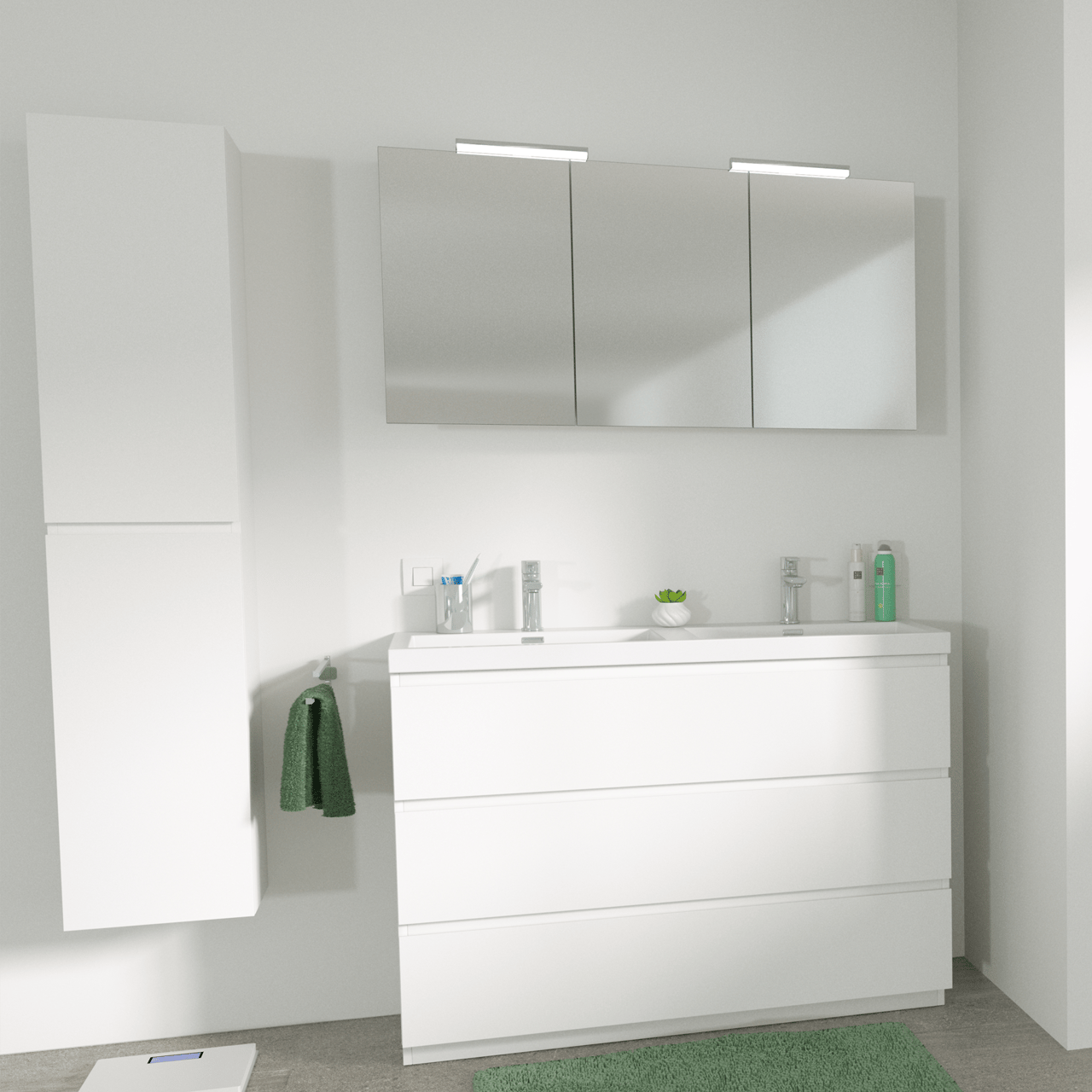 Storke Beta spiegelkast 120 x 60 cm mat wit