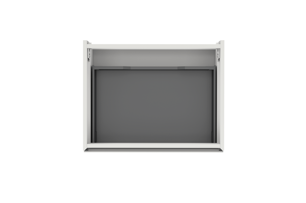 Storke Edge hängender Waschbeckenunterschrank: 65 x 52 cm, Weiß matt, 1 Schublade