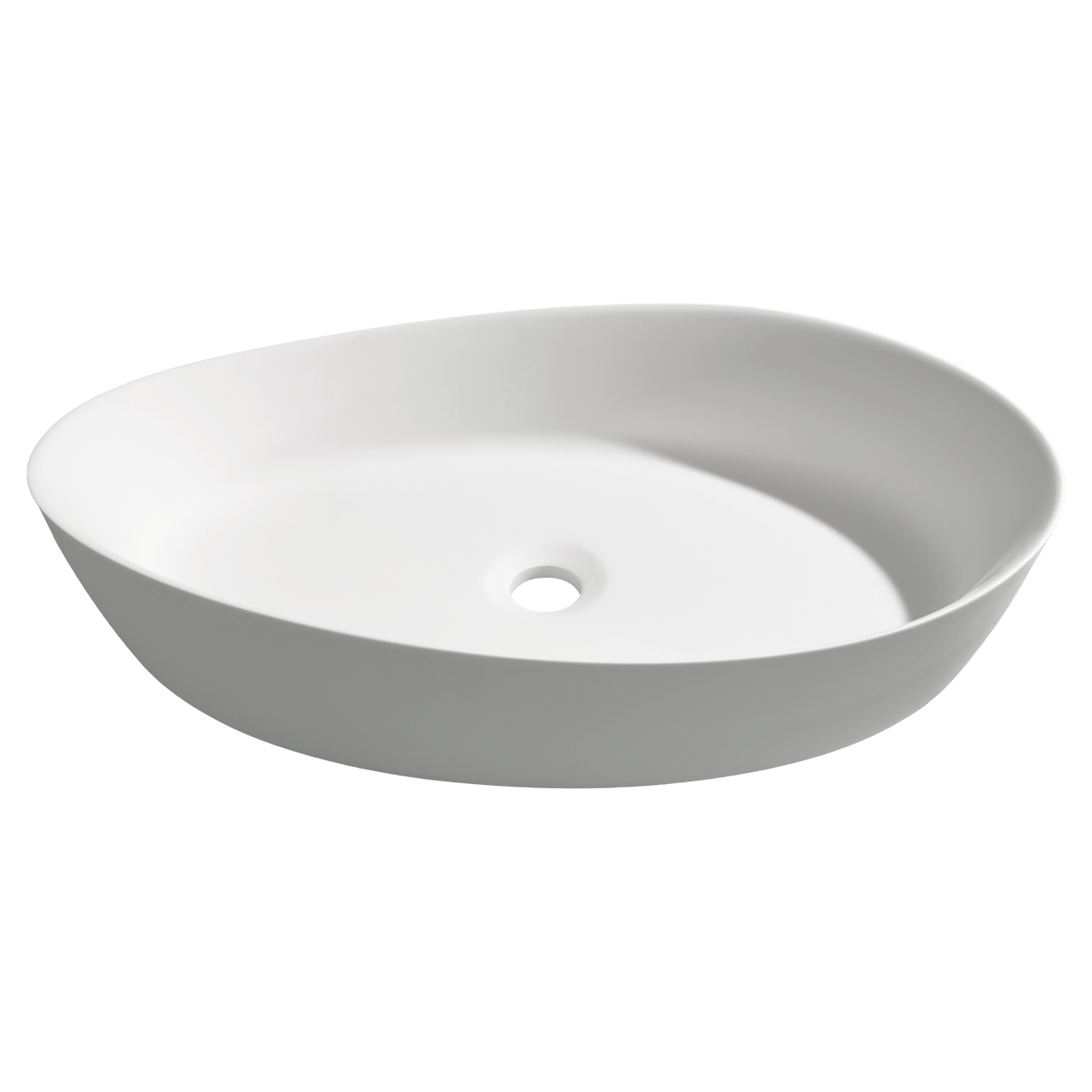 Balmani Jezi waskom mat witte solid surface ovaal 54 x 34 cm