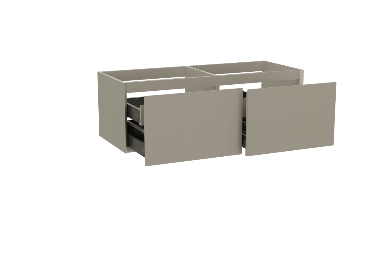 Balmani Idra meuble sous-lavabo suspendu 135 x 55 cm gris pierre 4 tiroirs