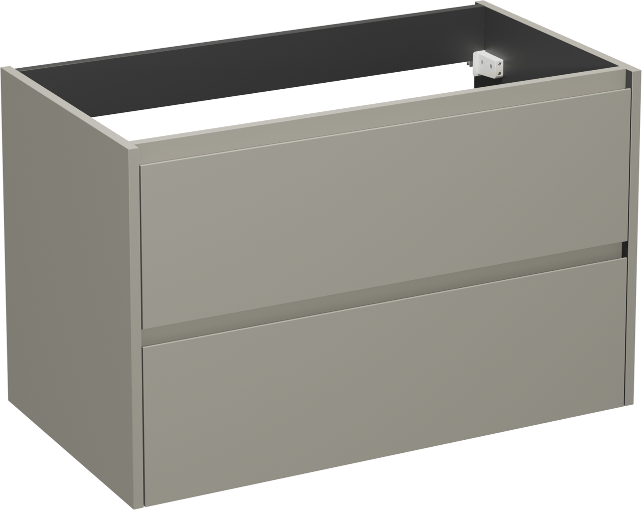 Storke Seda zwevende wastafelonderkast 95 x 52 cm zijdegrijs 2 lades