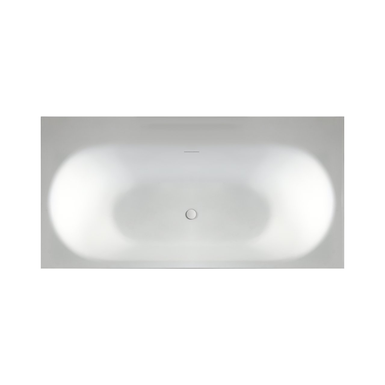 Balmani Rallanta Cresta rechthoekig vrijstaand bad 180 x 90 cm Solid Surface mat wit