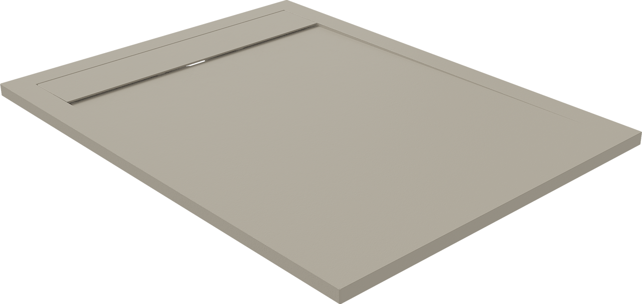 Luca Varess Dandy receveur de douche 120 x 90 cm marbre composite Soie grise mat structure rock