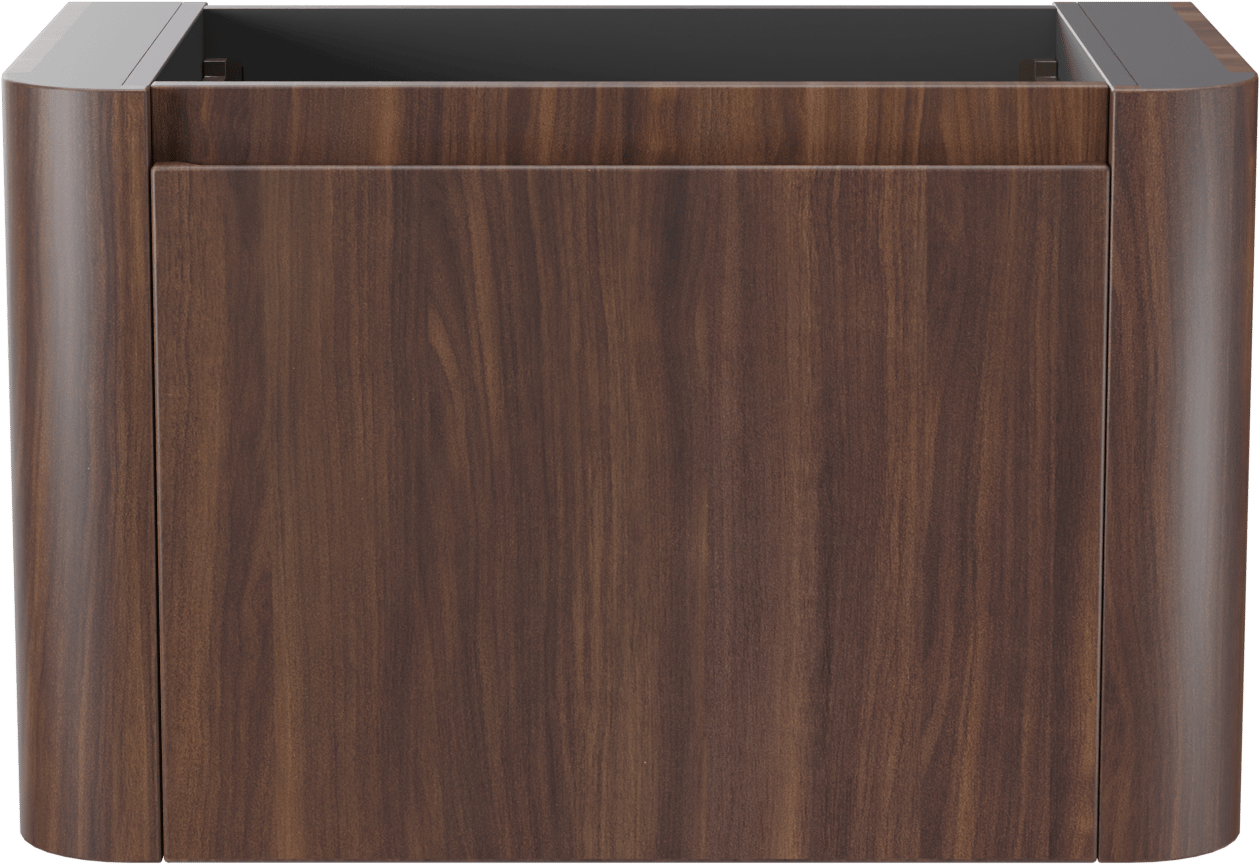 Storke Soft meuble sous-vasque suspendu 80 x 46 cm Noyer 2 tiroirs