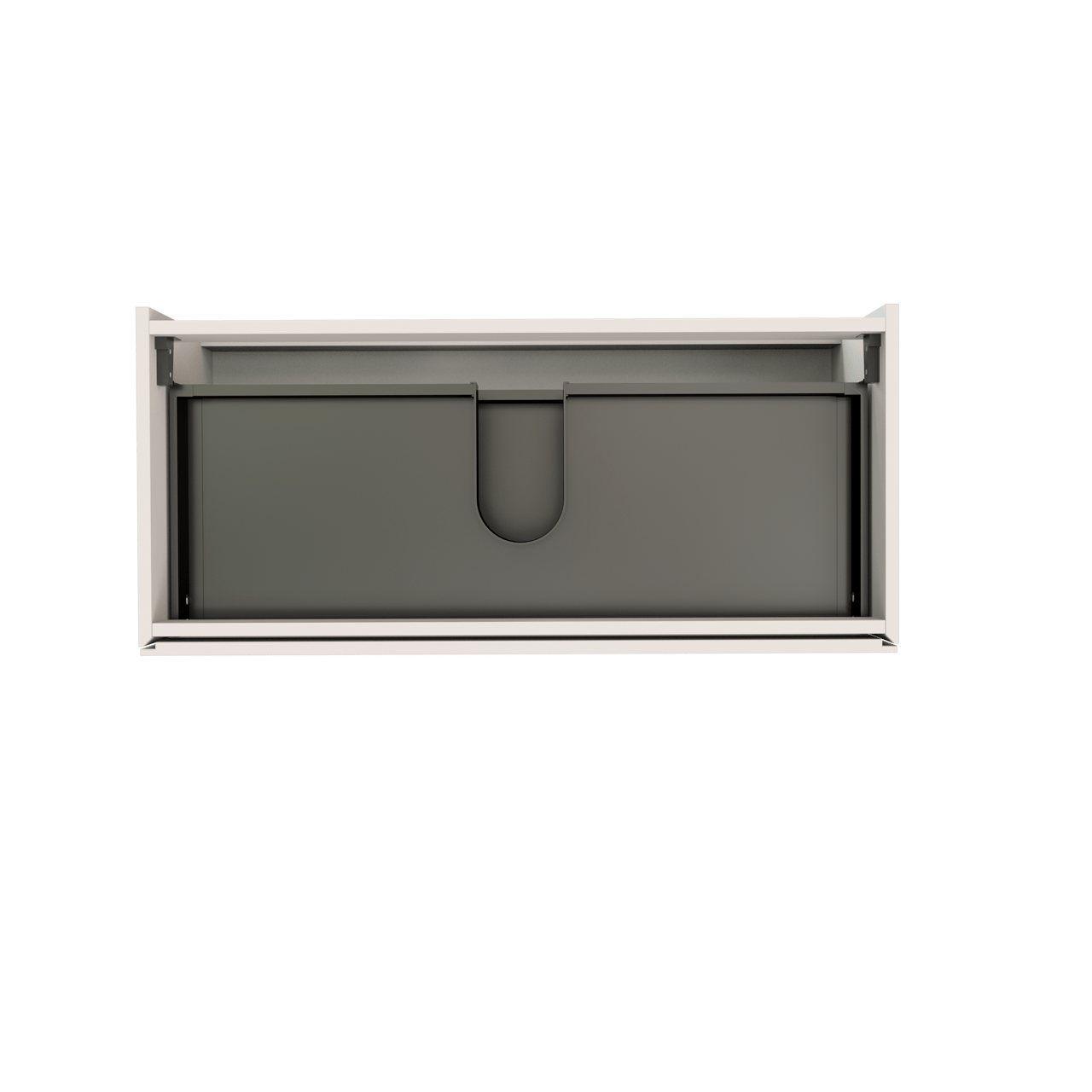 Storke Edge hängender Waschbeckenunterschrank: 100 x 46 cm, Weiß matt, 2 Schubladen