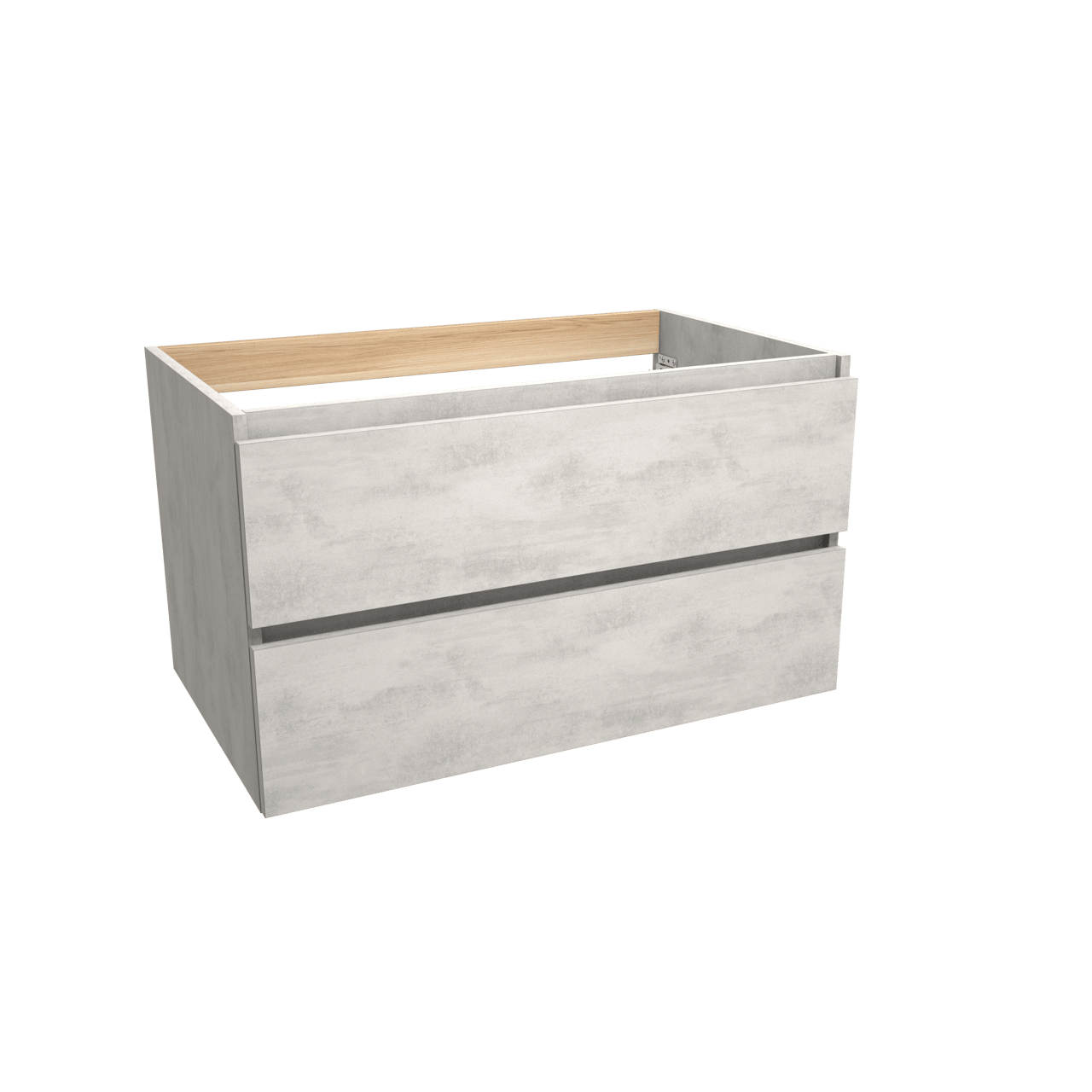 Balmani Lucida zwevende wastafelonderkast 90 x 55 cm beton zilvergrijs 2 lades