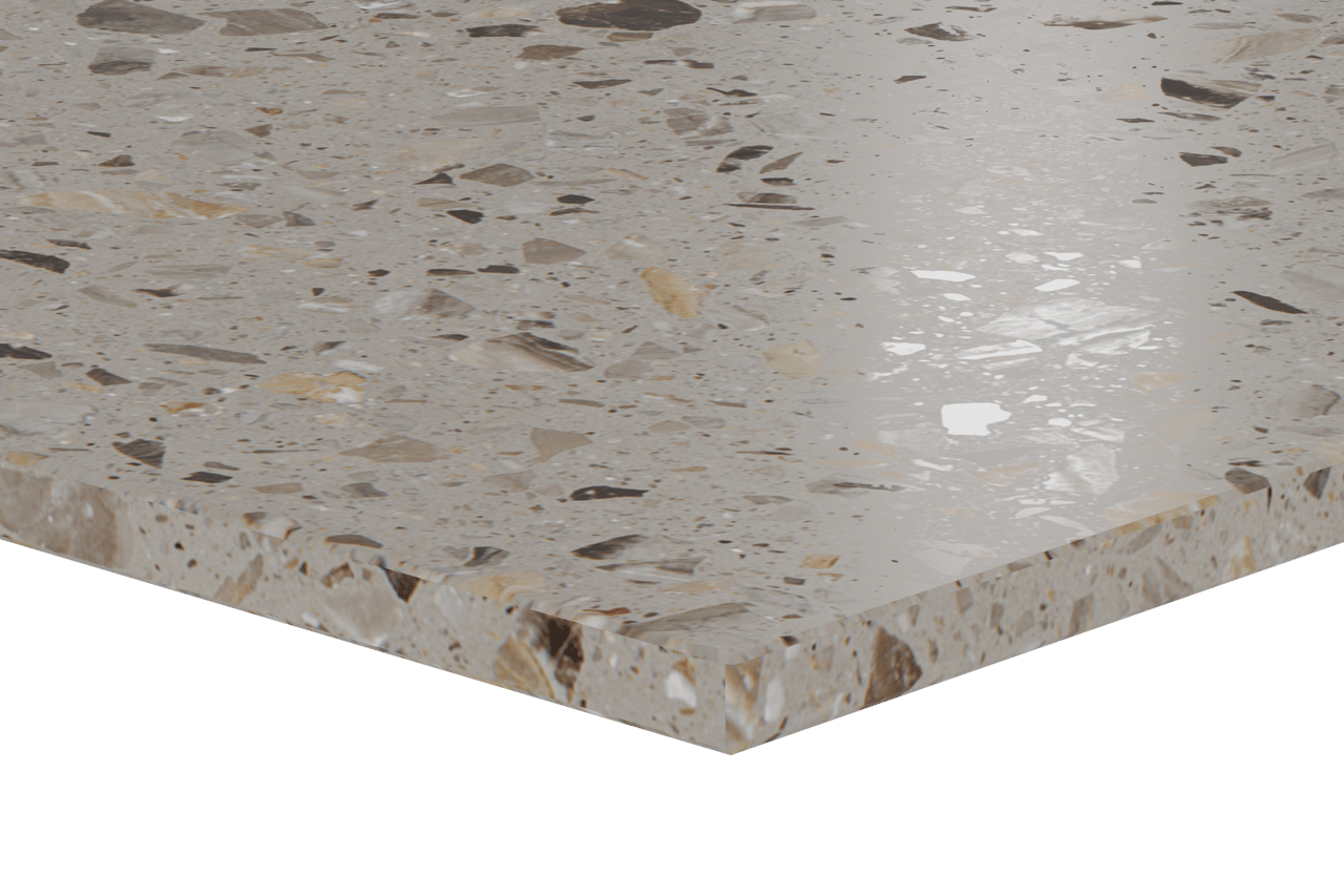 Balmani Stretto tablette simple ou double terrazzo greige 120 x 55 cm