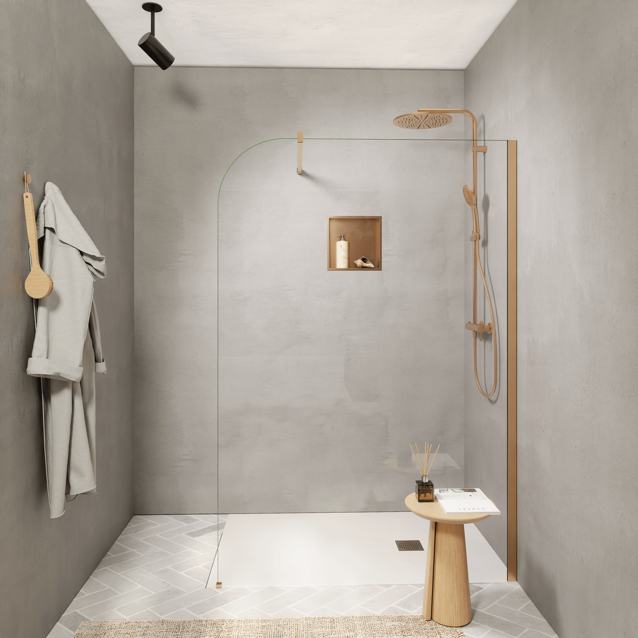 Blaufoss Box Einbaunischen, 30 x 30 cm, Brushed Rosegold