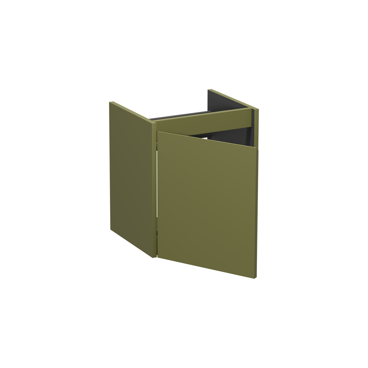 Storke Seda hängender Waschbeckenunterschrank: 45 x 35 cm, Olivgrün, mit Tür