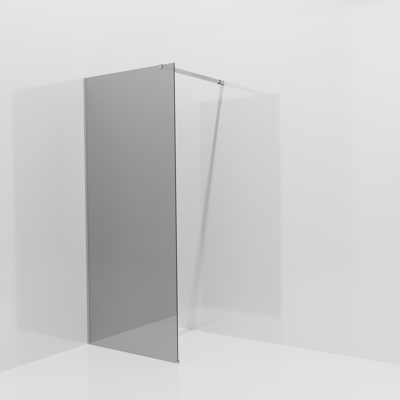 Balmani Modular Walk-In Dusche: 90 x 200 cm, Reflex-Spiegelglas, Profil Brushed CoolMetal