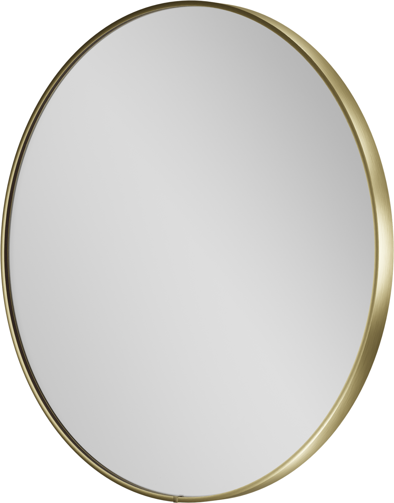 Balmani Secret rund Brushed Champagne Gold Badezimmerspiegel Ø 80 cm mit Spiegelbeleuchtung und Anti-Beschlag Spiegelheizung