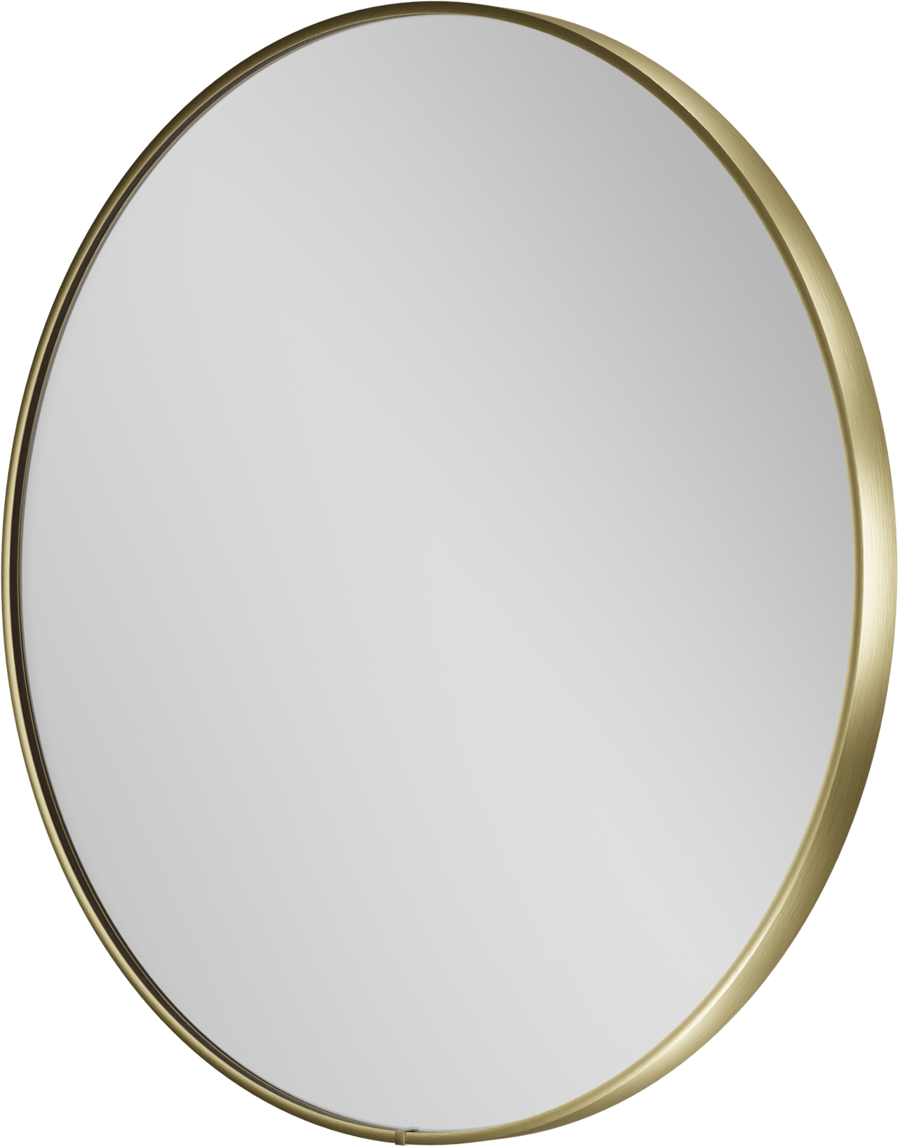 Balmani Secret rund Brushed Champagne Gold Badezimmerspiegel Ø 80 cm mit Spiegelbeleuchtung und Anti-Beschlag Spiegelheizung