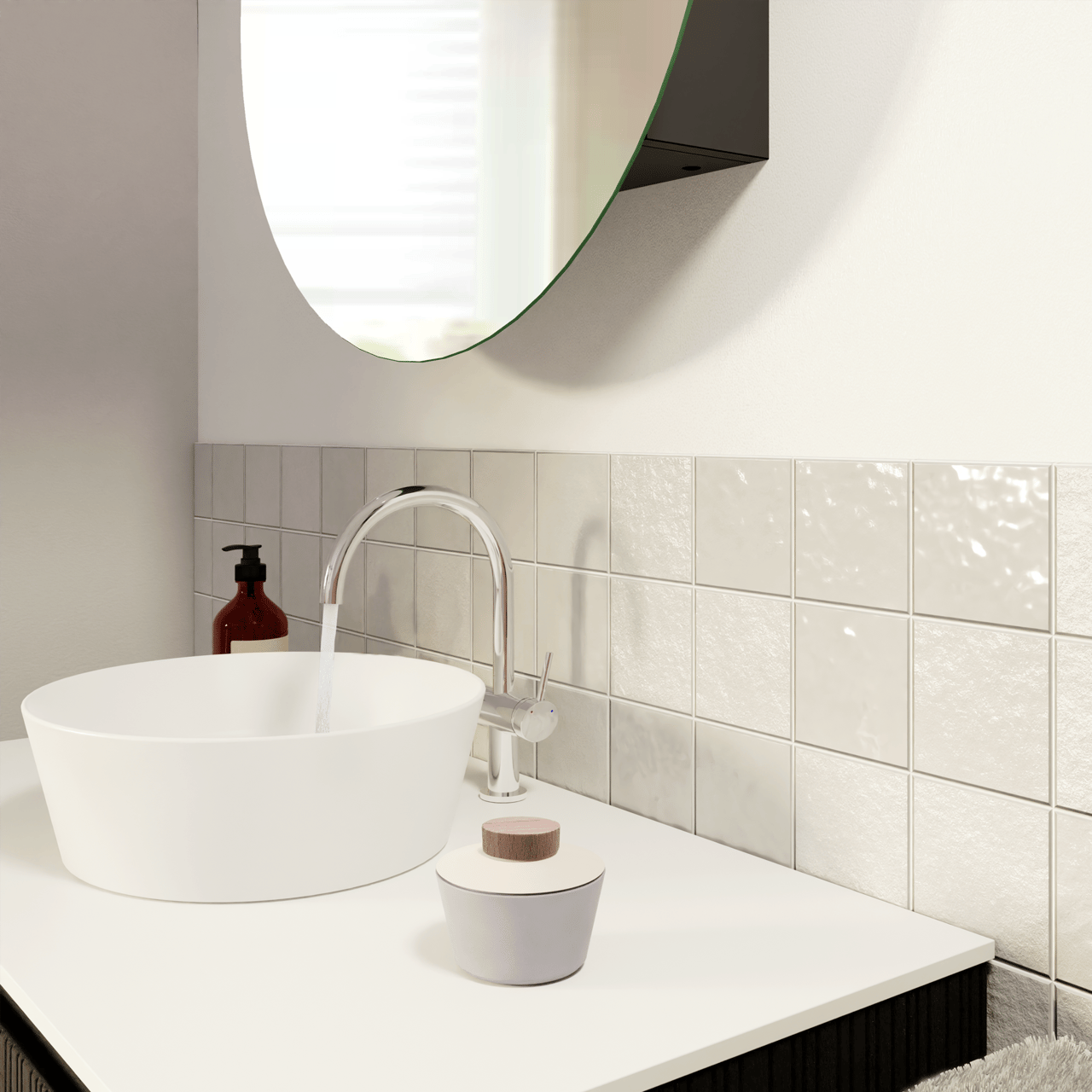 Blaufoss Round 360 EcoStart robinet de lavabo réhaussé chrome brillant