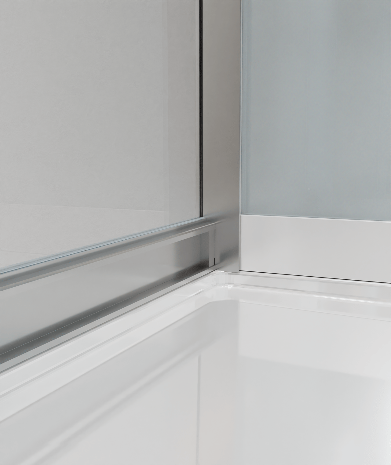 Luca Varess Talan cabine de douche avec portes coulissantes 80 x 80 cm verre transparent profil chrome mat