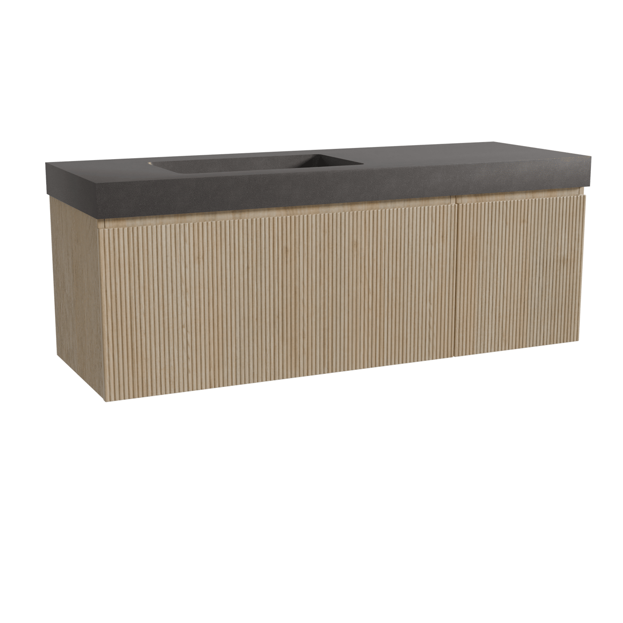 Storke Ribs meuble salle de bains avec plan vasque Scuro High