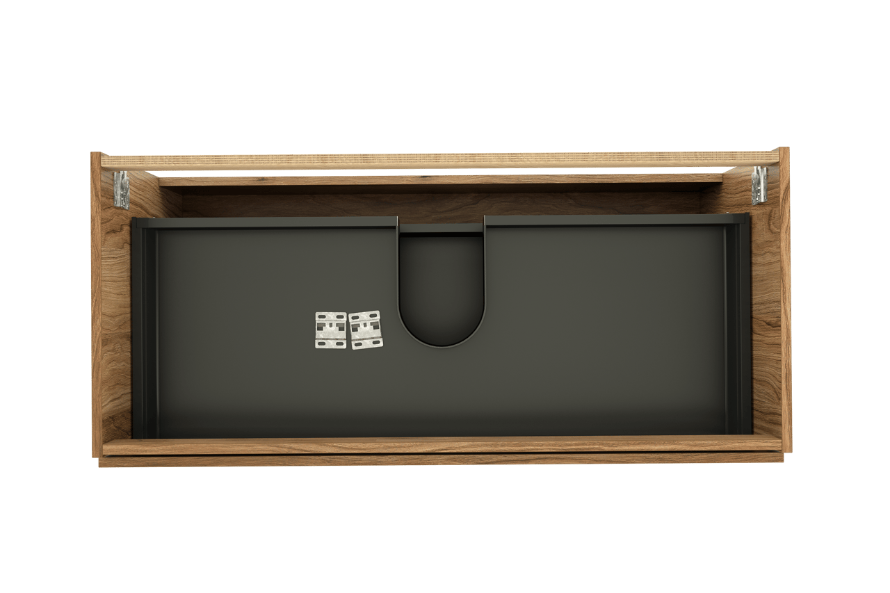 Balmani Lucida meuble sous-lavabo suspendu 120 x 55 cm teck 2 tiroirs