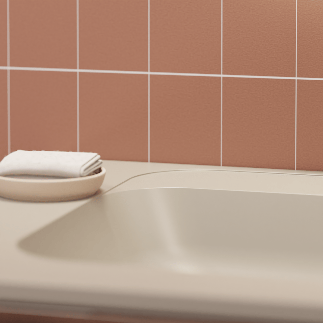 Balmani Tablo Strada double vasque top solid soie grise matte 180 x 55 cm