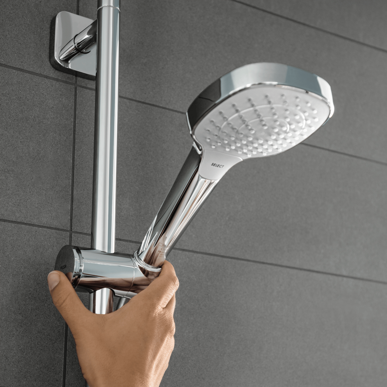 Hansgrohe Croma E280 colonne de douche de pluie robinet thermostatique Chrome Brillant