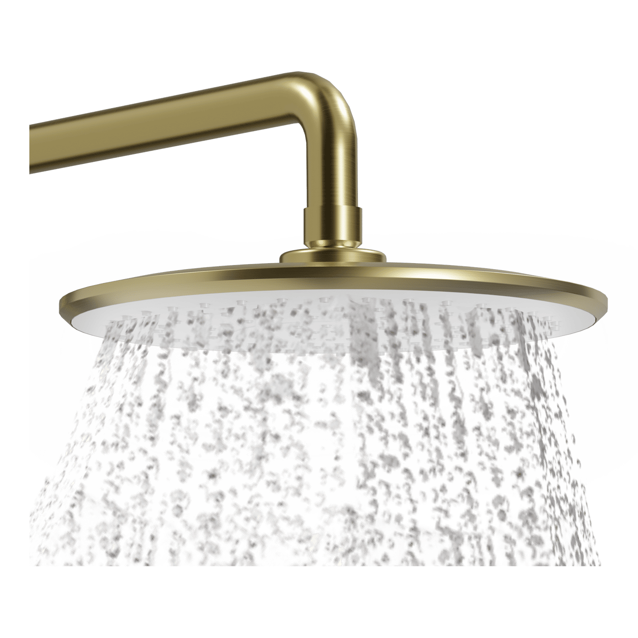 Linie Neptunus Regendusche Duschsystem mit Thermostatbatterie: Wandmontage, Brushed Gold