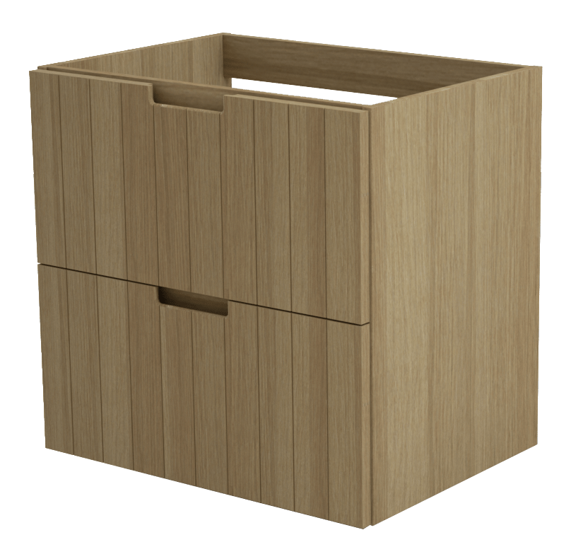 Balmani Adagio meuble sous-vasque a poser 75 x 55 cm chêne vieilli 2 tiroirs