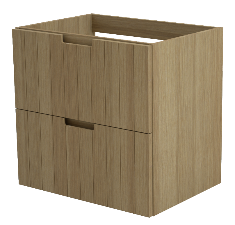 Balmani Adagio meuble sous-vasque a poser 75 x 55 cm chêne vieilli 2 tiroirs