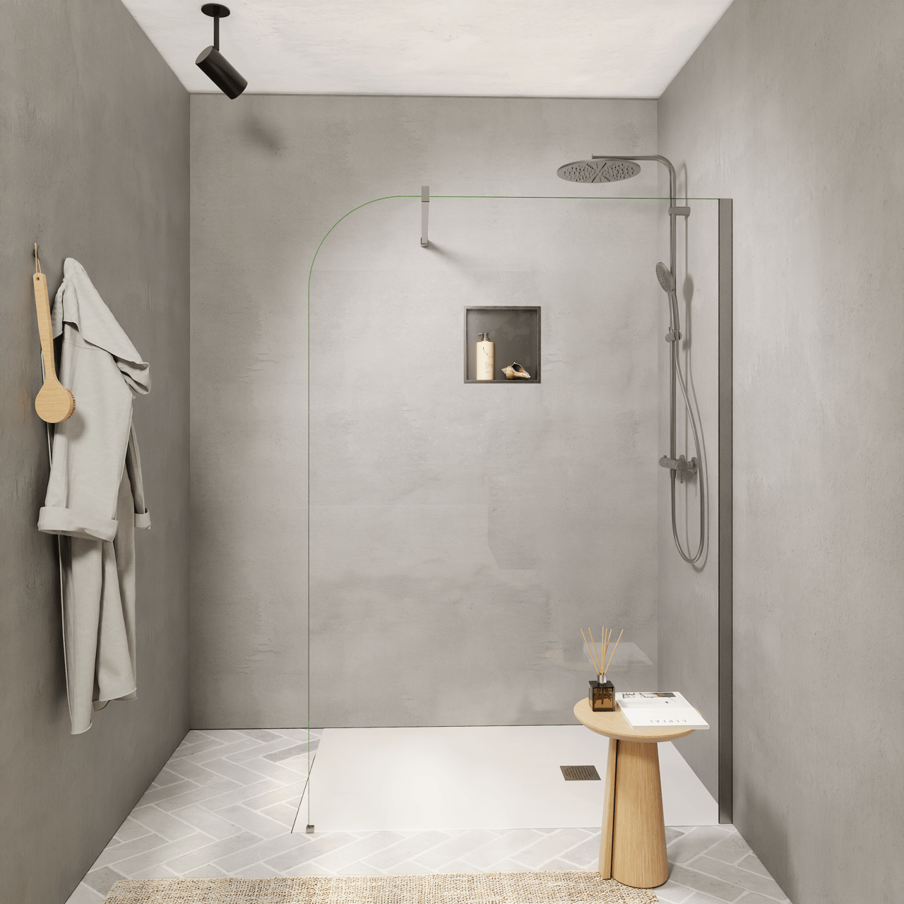 Blaufoss Box Niche encastrée, 30 x 30 cm, Brushed GunMetal