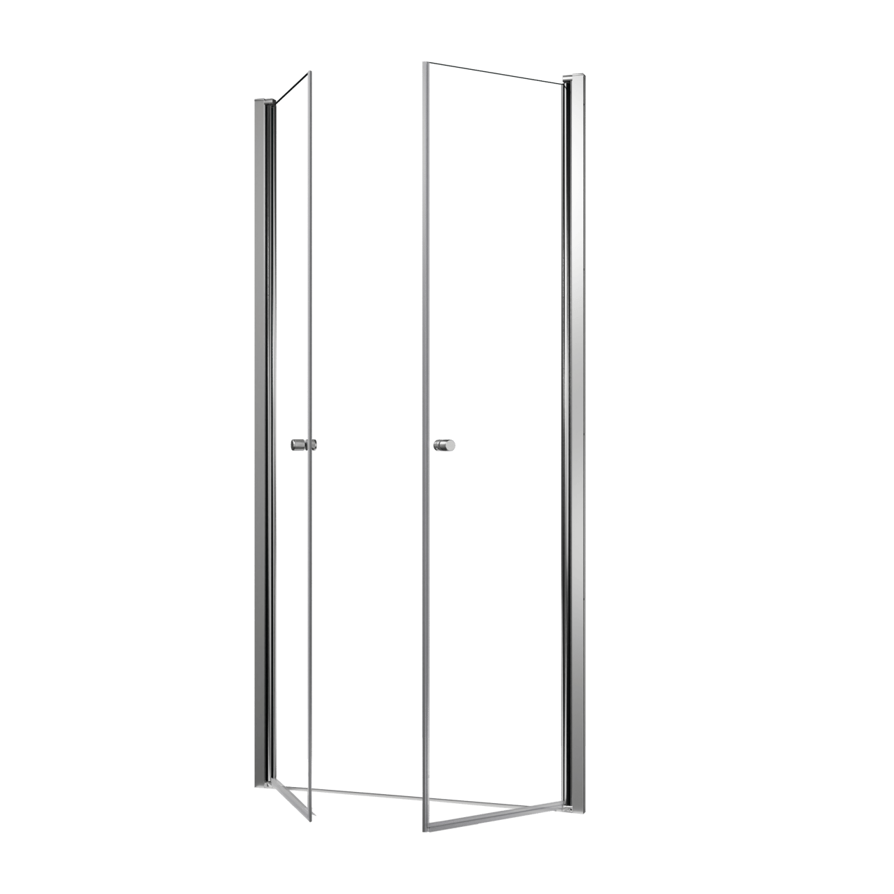 Luca Varess Kuresa Dusche Pendeltür, 100 x 200 cm, Klarglas, Chrom Profil, glänzend