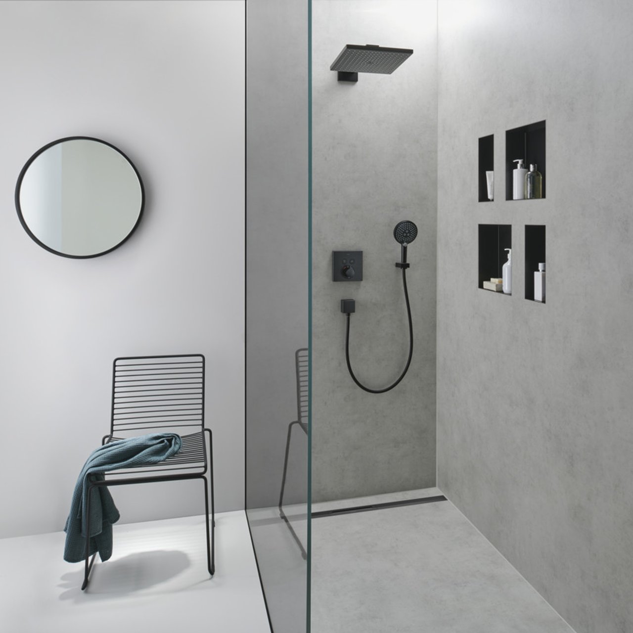 Hansgrohe ShowerSelect S inbouw douchekraan thermostaat Matt Black