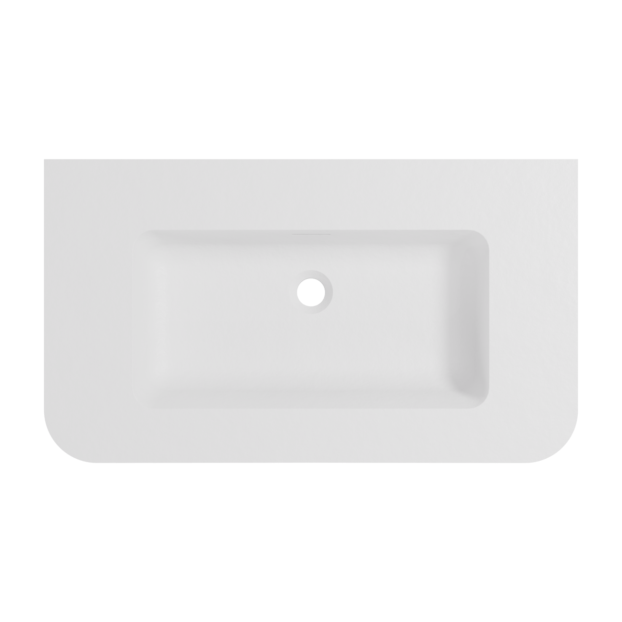 Storke Mata Soft plan simple solid surface blanc mat 80 x 46 cm