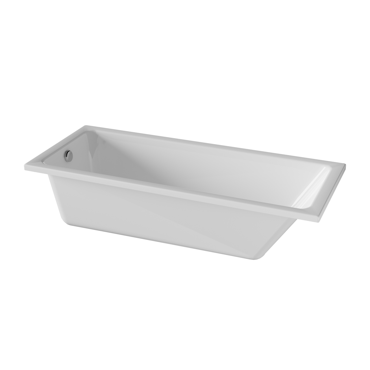 Luca Varess Sandrina eenpersoons inbouwbad 170 x 70 cm acryl glanzend wit