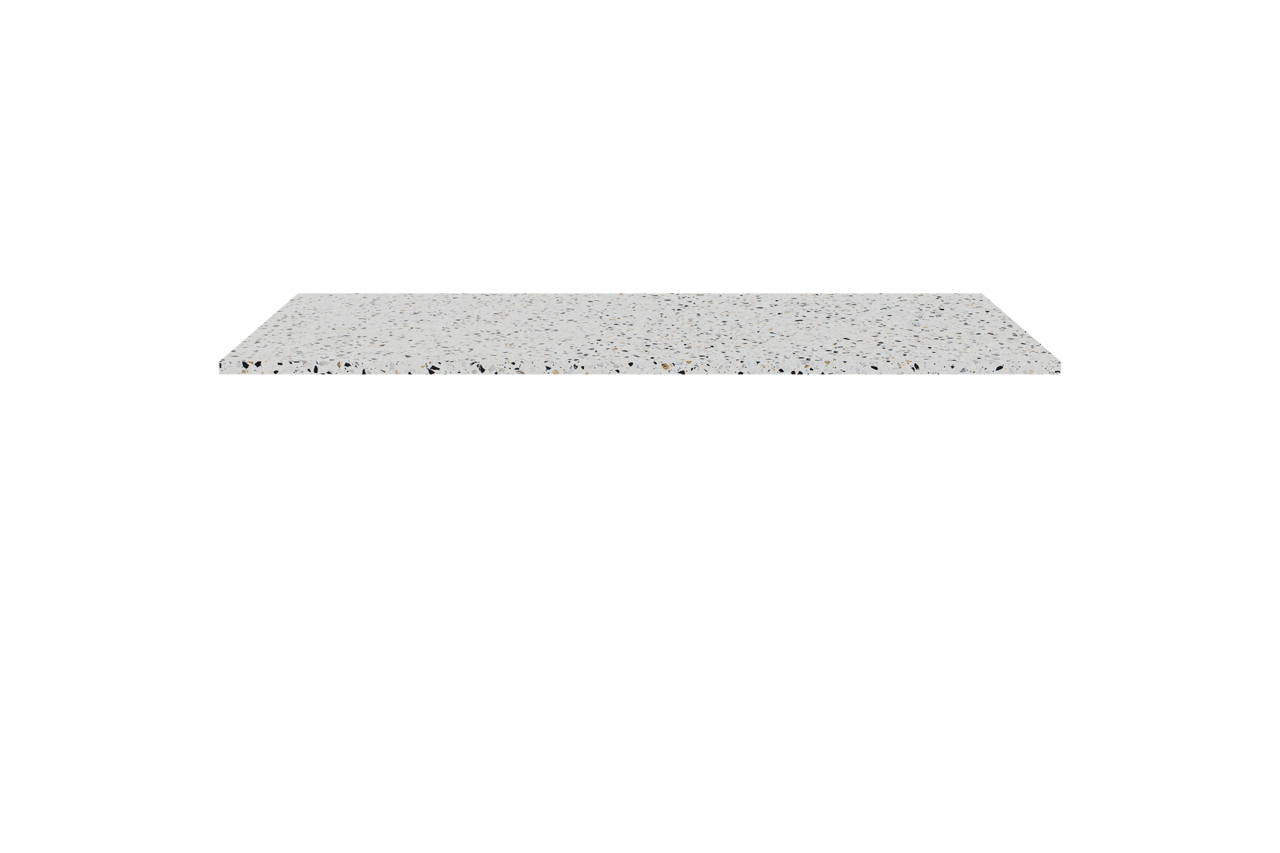 Balmani Stretto Einzel- oder Doppel Waschtischplatte Bianco Nero Terrazzo 120 x 55 cm