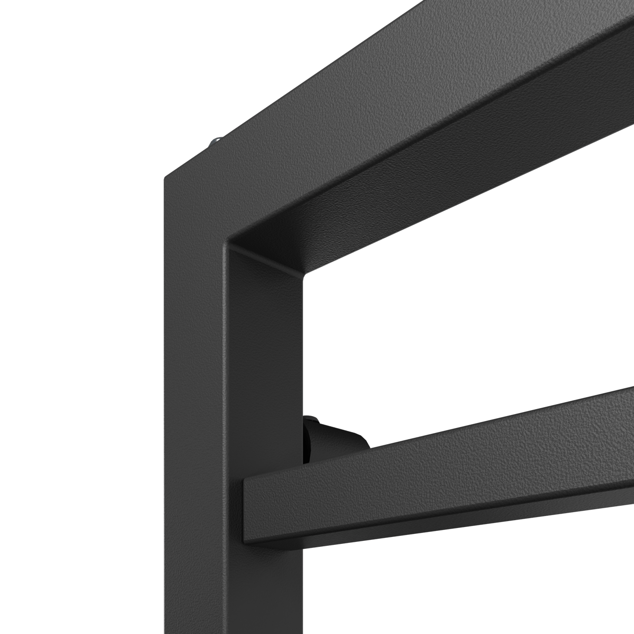 Vipera Listona sèche-serviettes simple 180 x 60 cm chauffage électrique et central possible noir mat raccordements latéral et central possibles 1030W