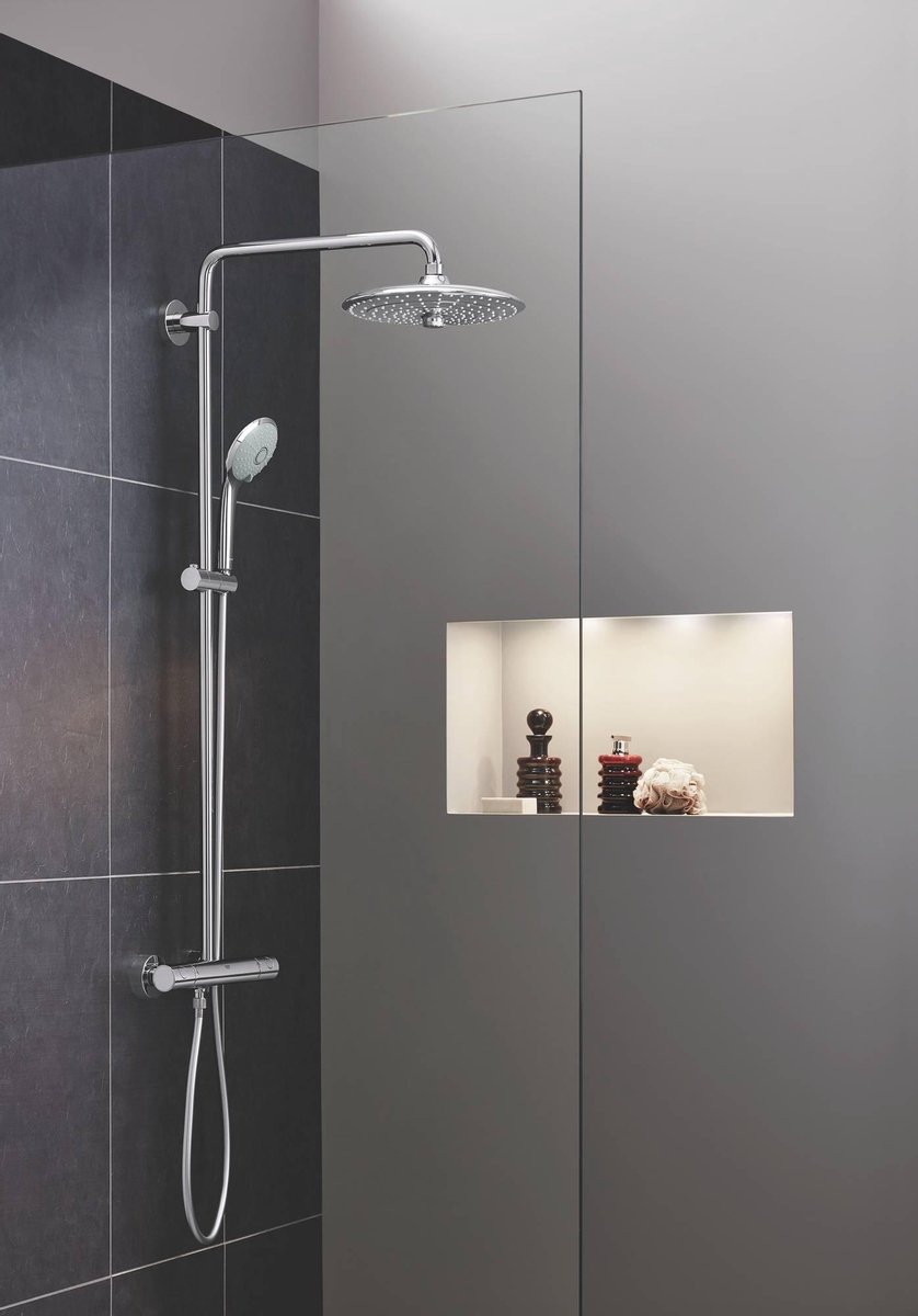 Grohe Euphoria System 260 colonne de douche de pluie mitigeur thermostatique chrome brillant