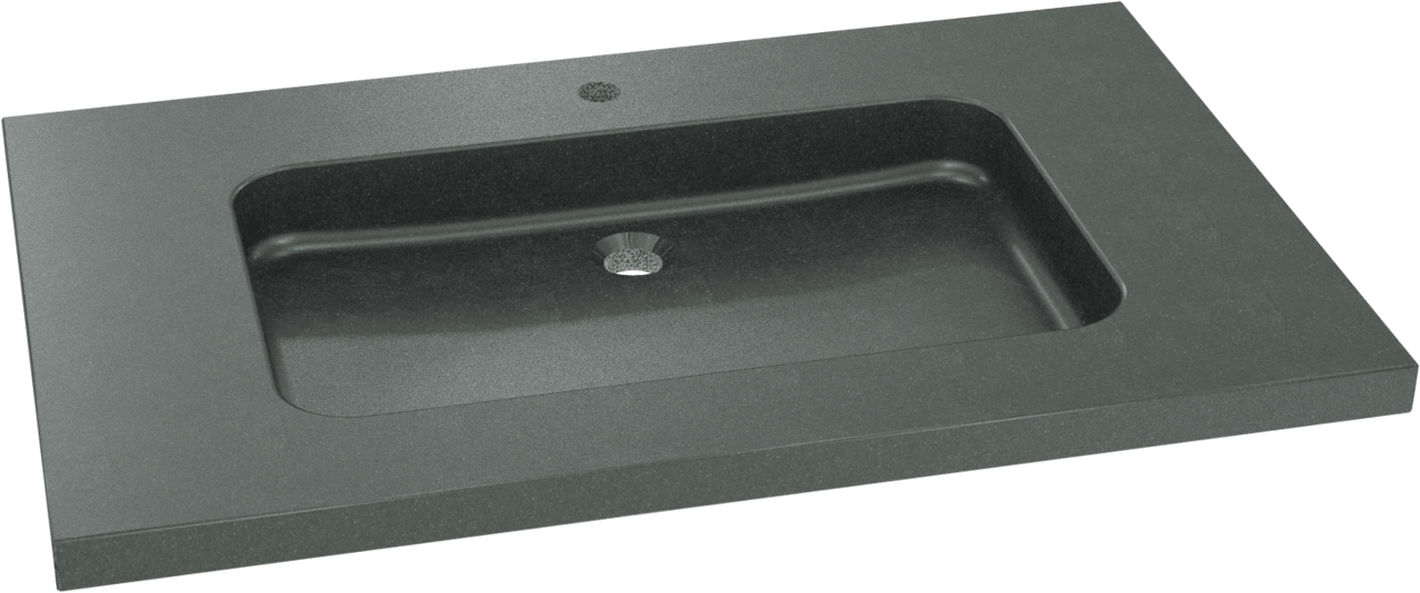 Balmani Napoli vasque simple granite aiguisé 90 x 55 cm