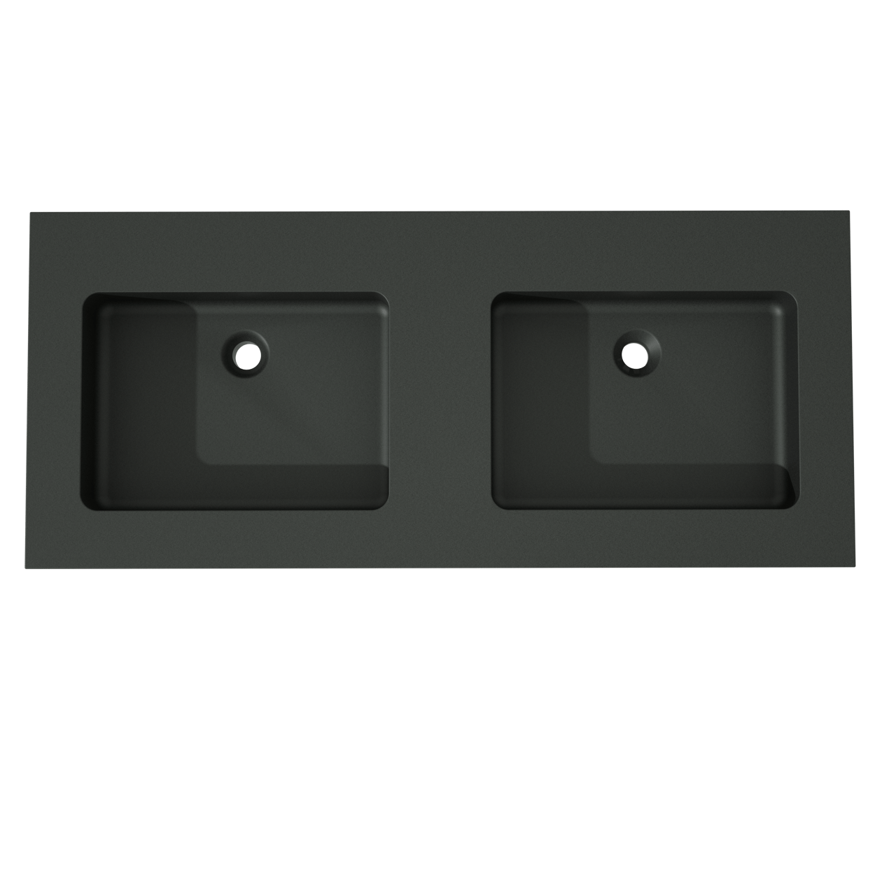 Storke Scuro dubbele wastafel mat kwarts 120 x 52 cm