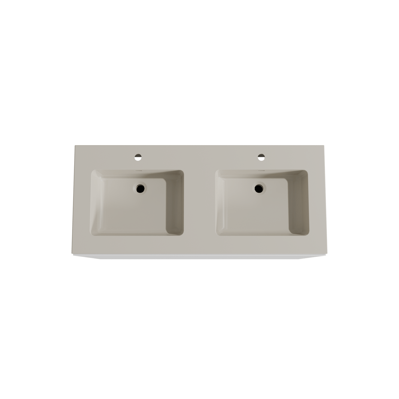 Storke Edge staand badmeubel 120 x 52 cm mat wit met Diva dubbele wastafel in top solid zijdegrijs