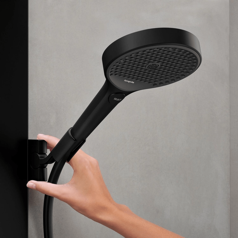 Hansgrohe Rainfinity 300 colonne de douche de pluie avec ShowerTablet 350 noir mat