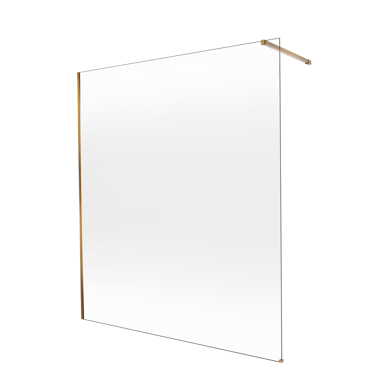 Balmani Modular inloopdouche: 180 x 200 cm, Permafrost met coating, Brushed Rosegold profielen