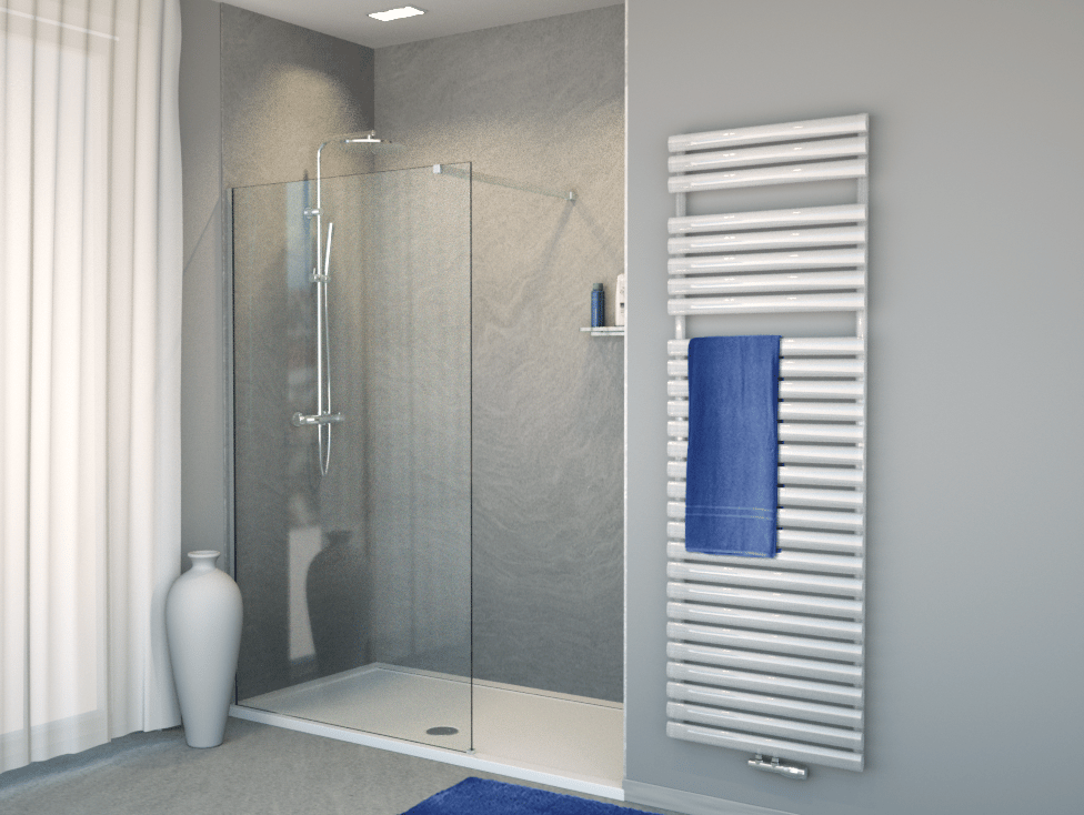 Balmani Modular douche de niche 90 x 200 cm verre transparent profil chrome brillant